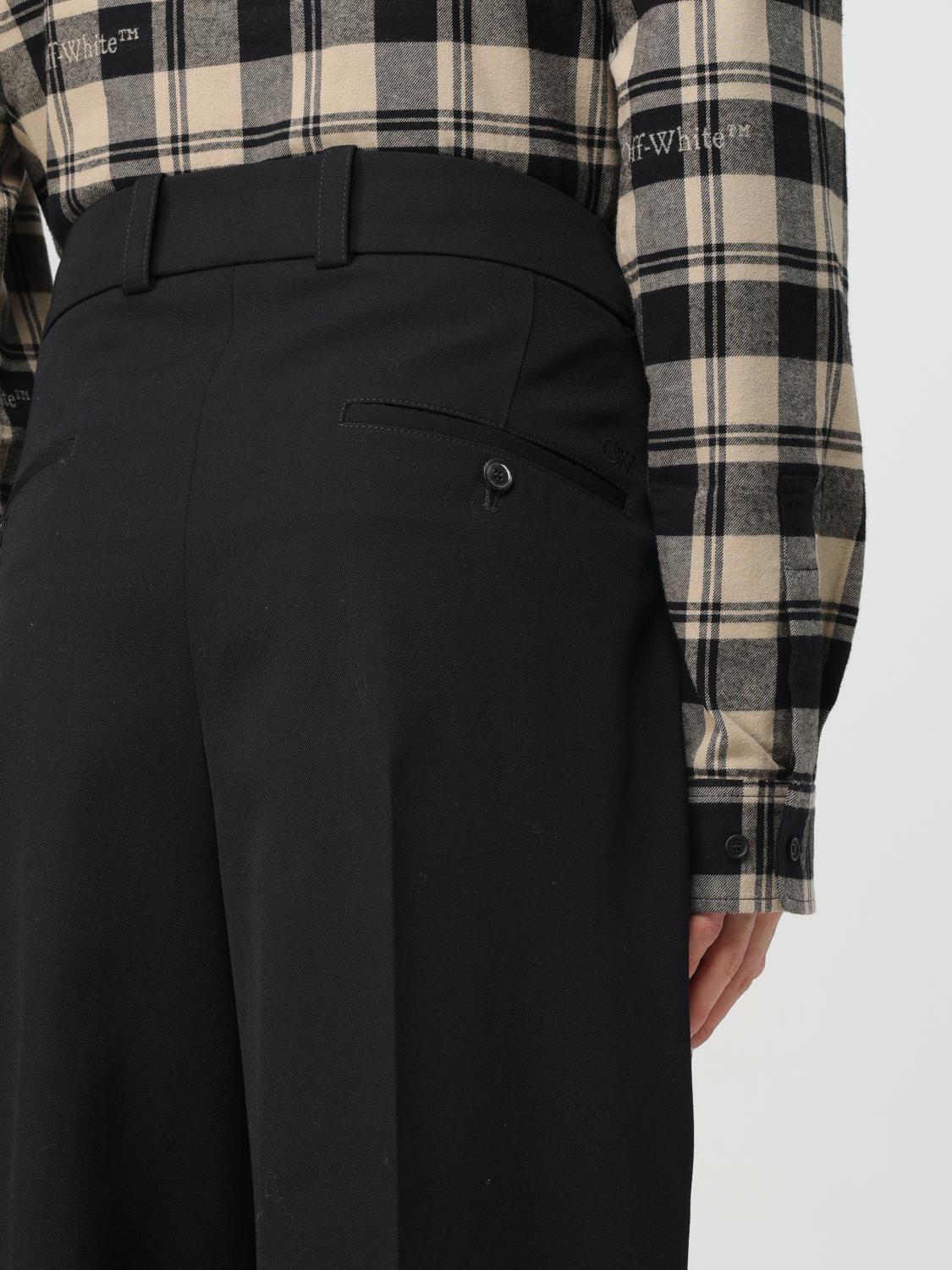 Off White Pants Men Black