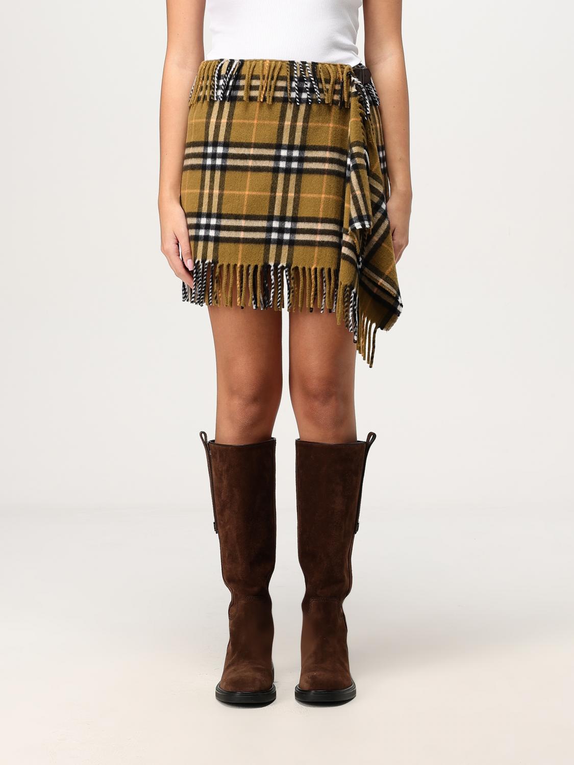 Burberry Skirt Woman Mustard