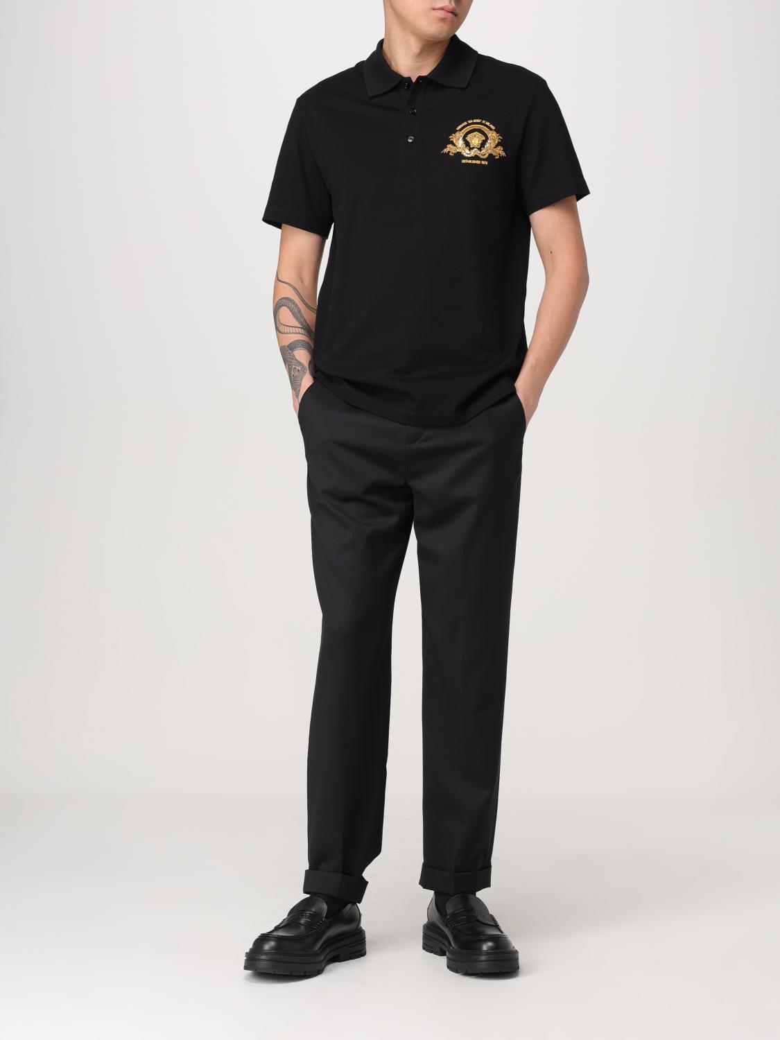 Versace Polo Shirt Men Black