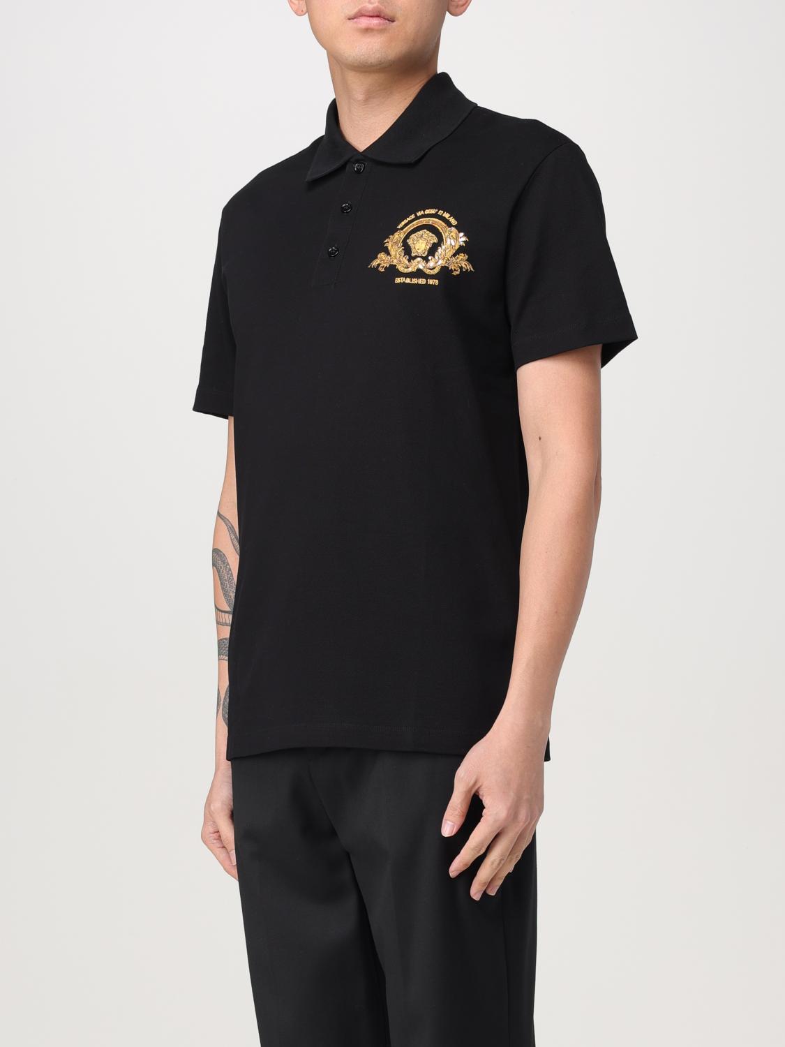 Versace Polo Shirt Men Black