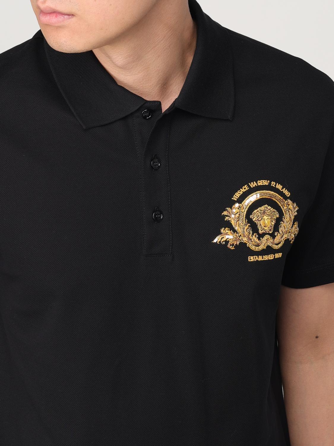 Versace Polo Shirt Men Black