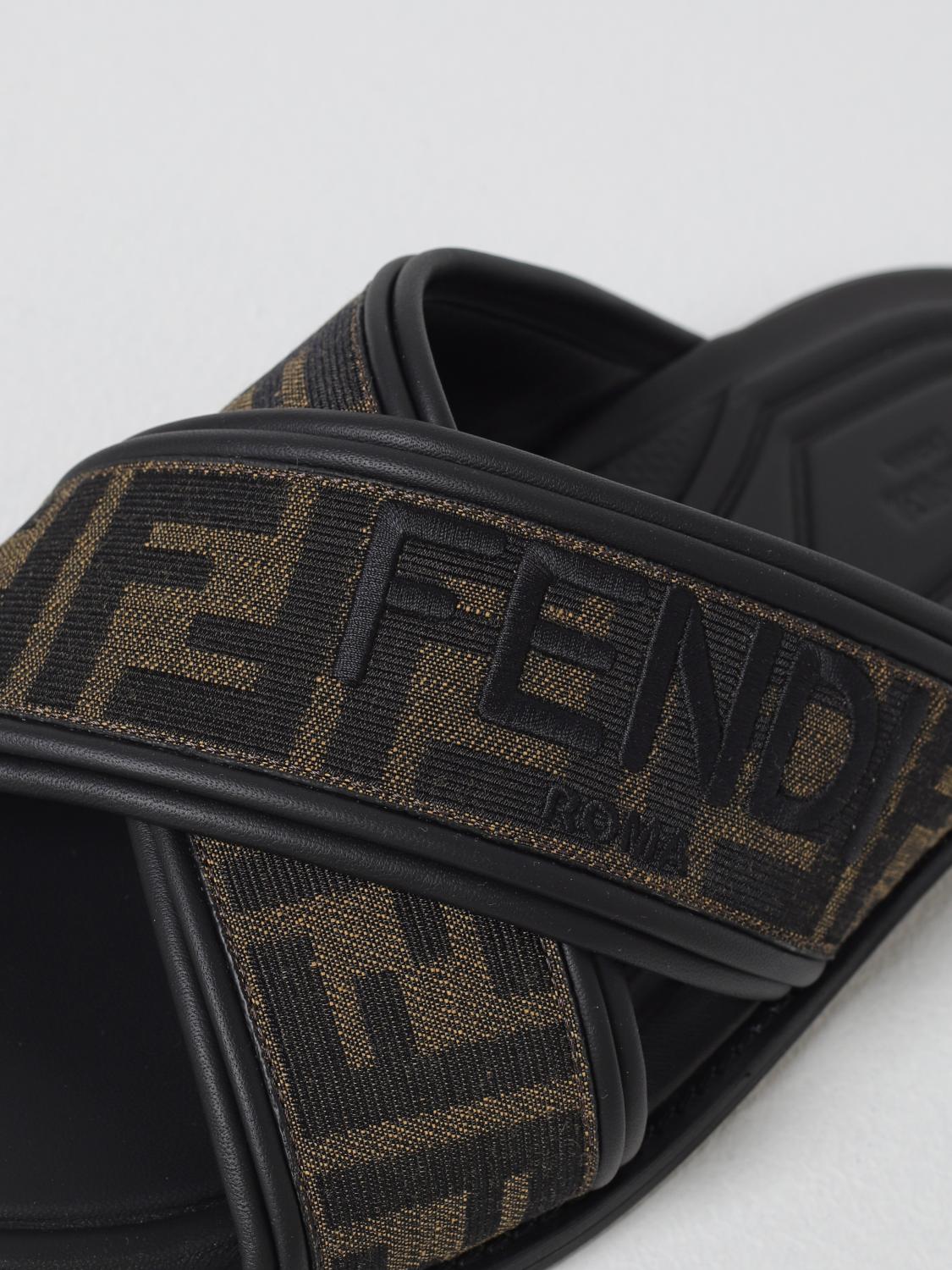 Fendi Sandals Men Brown