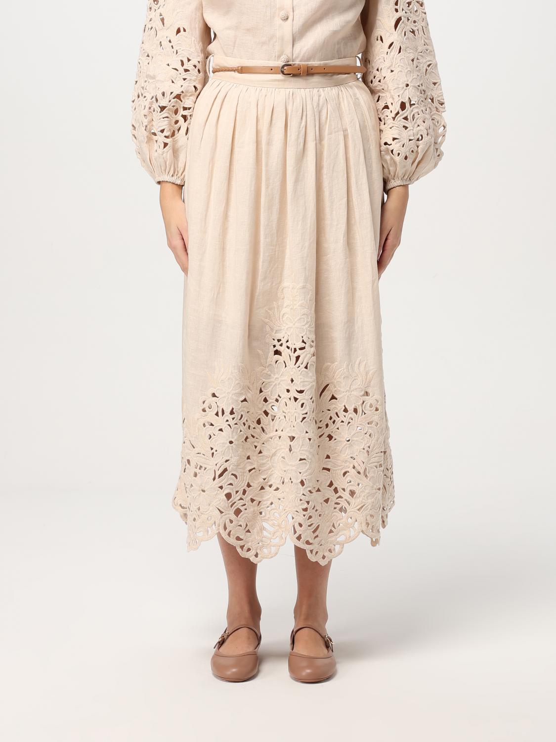 Zimmermann Skirt Woman Yellow Cream