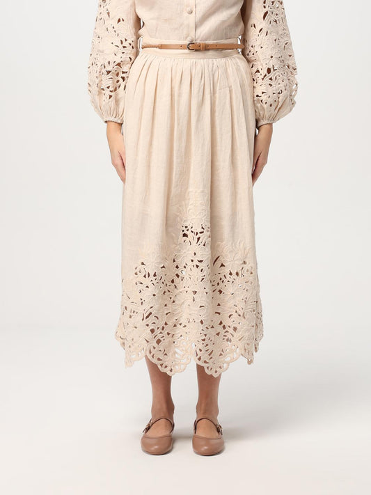 Zimmermann Skirt Woman Yellow Cream