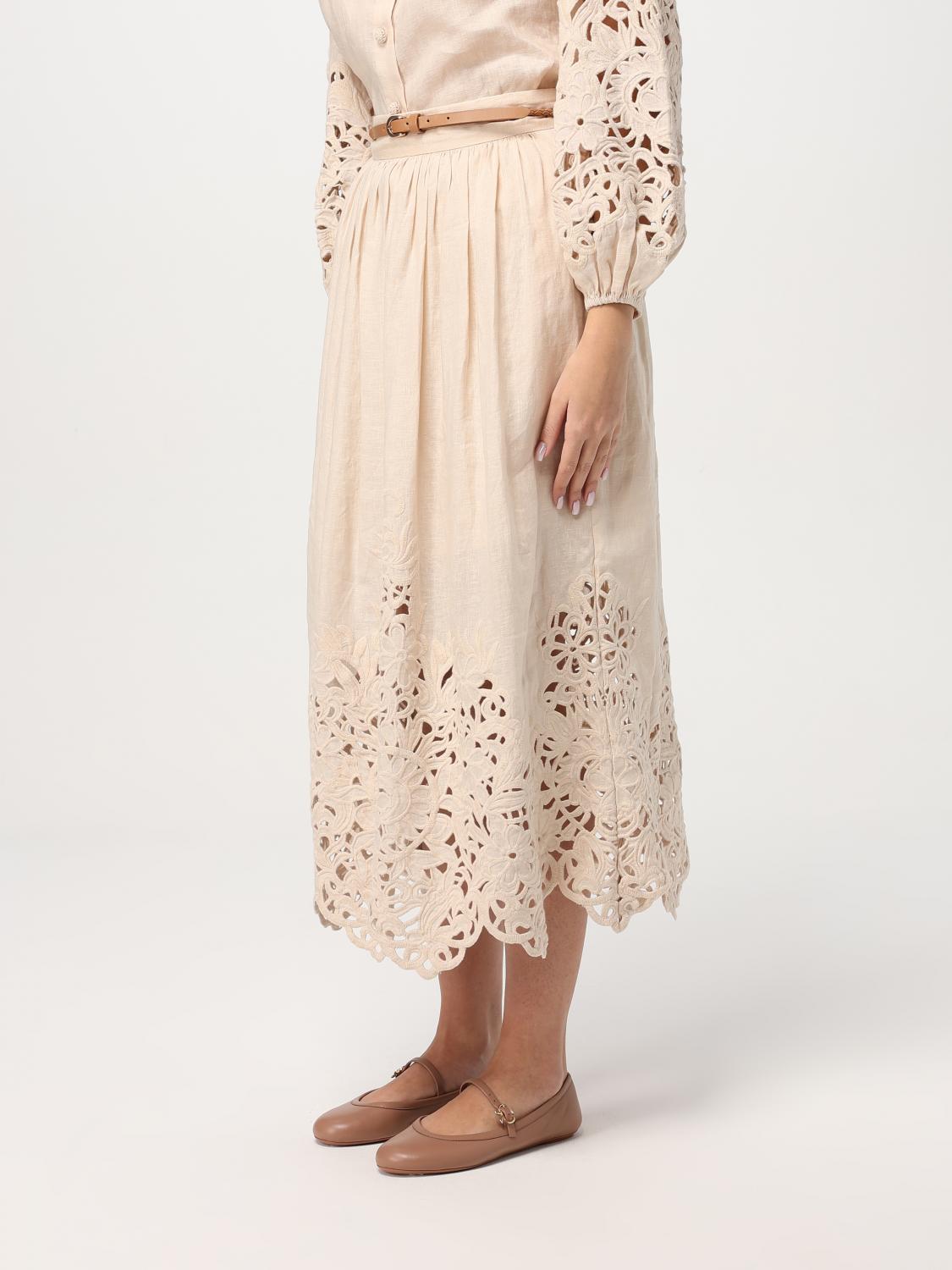 Zimmermann Skirt Woman Yellow Cream