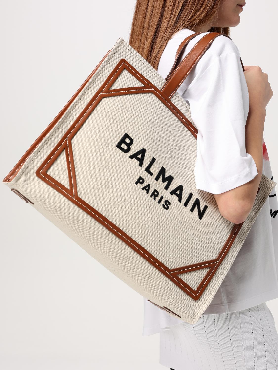 Balmain Tote Bags Woman Brown