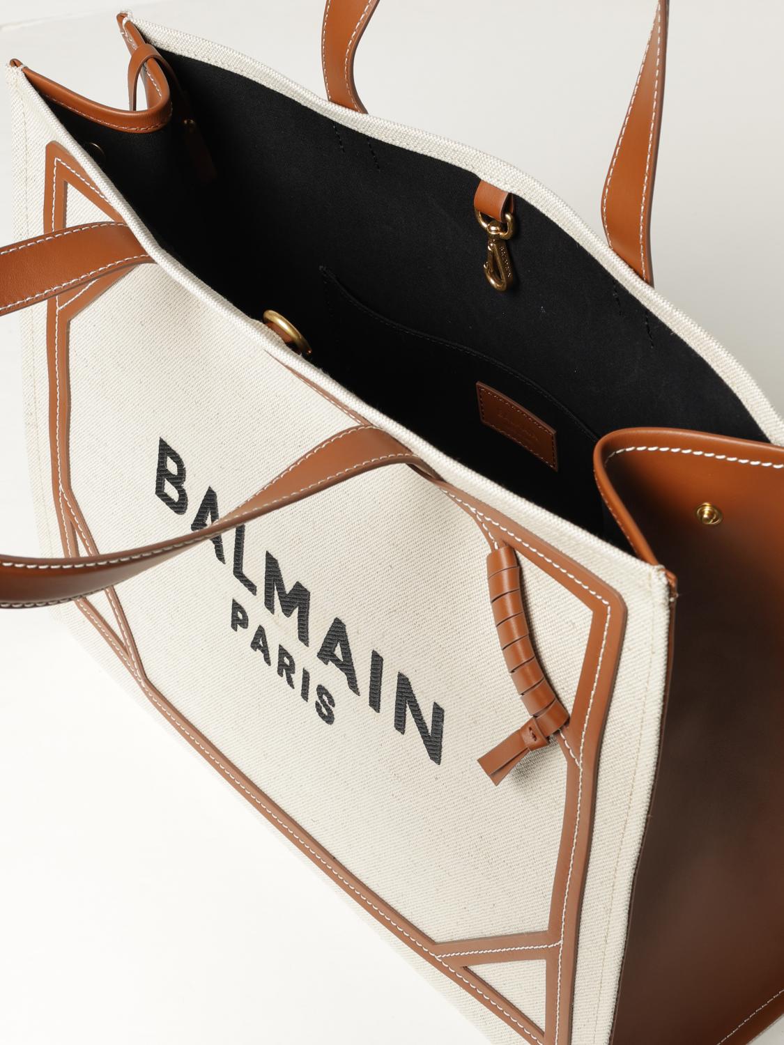 Balmain Tote Bags Woman Brown