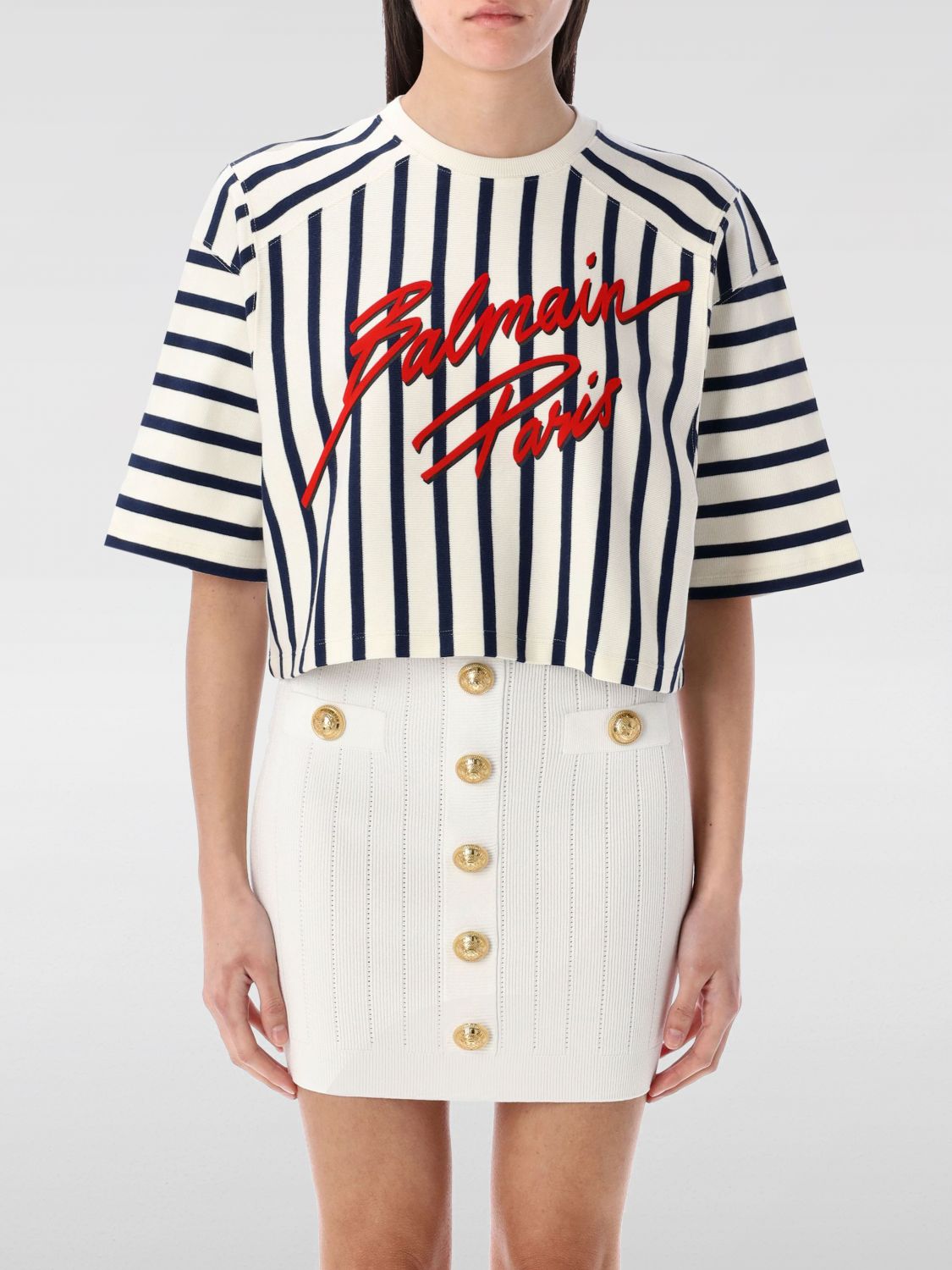 Balmain T Shirt Woman Cream