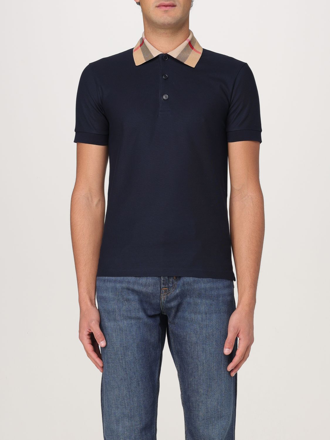Burberry Polo Shirt Men Navy