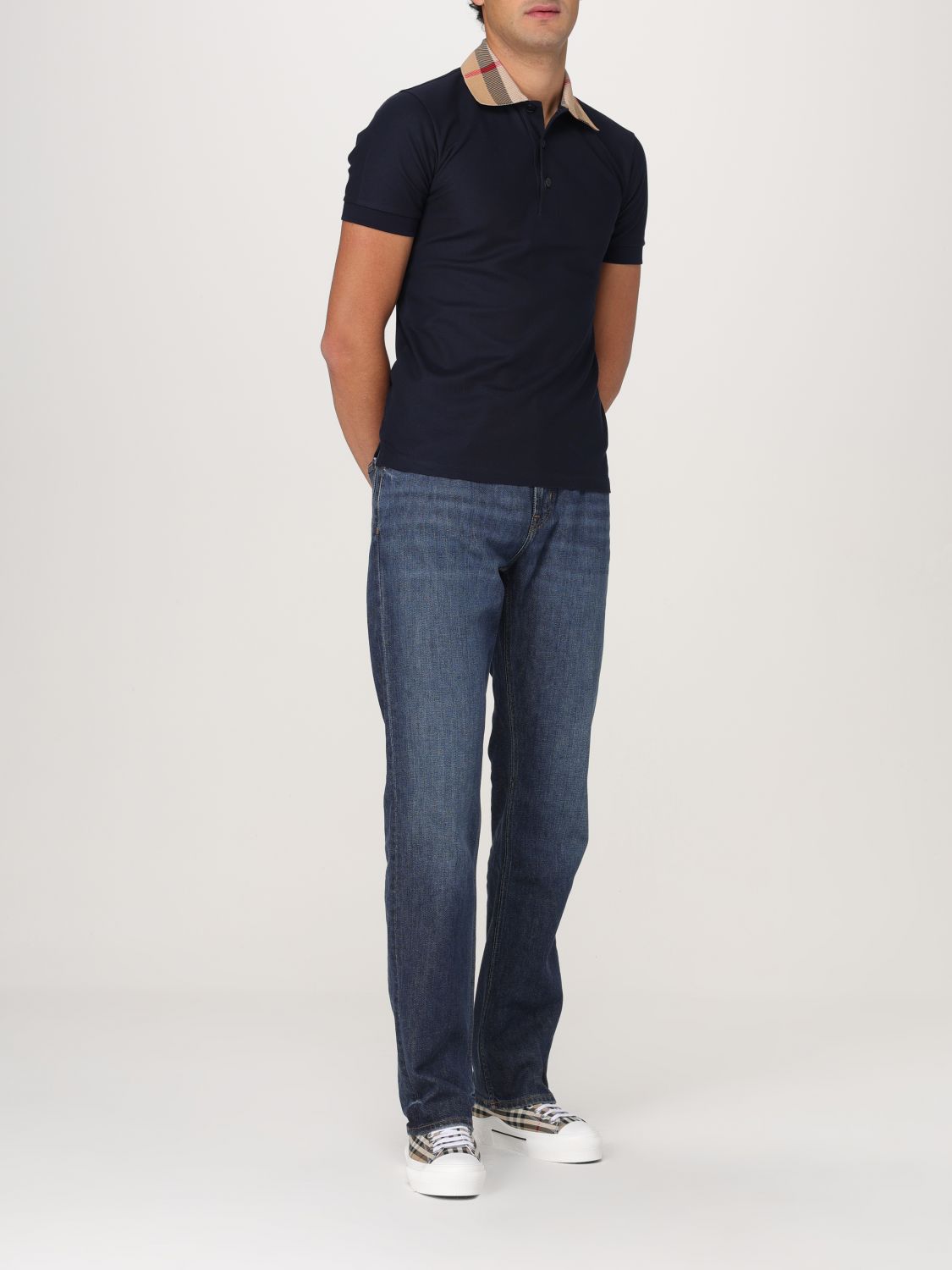 Burberry Polo Shirt Men Navy