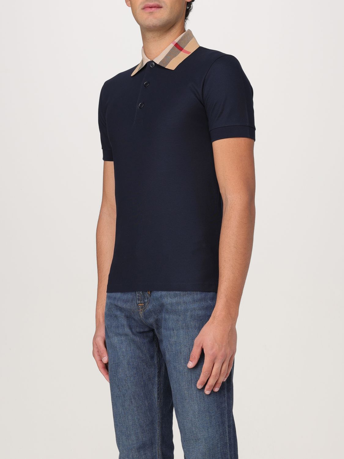 Burberry Polo Shirt Men Navy