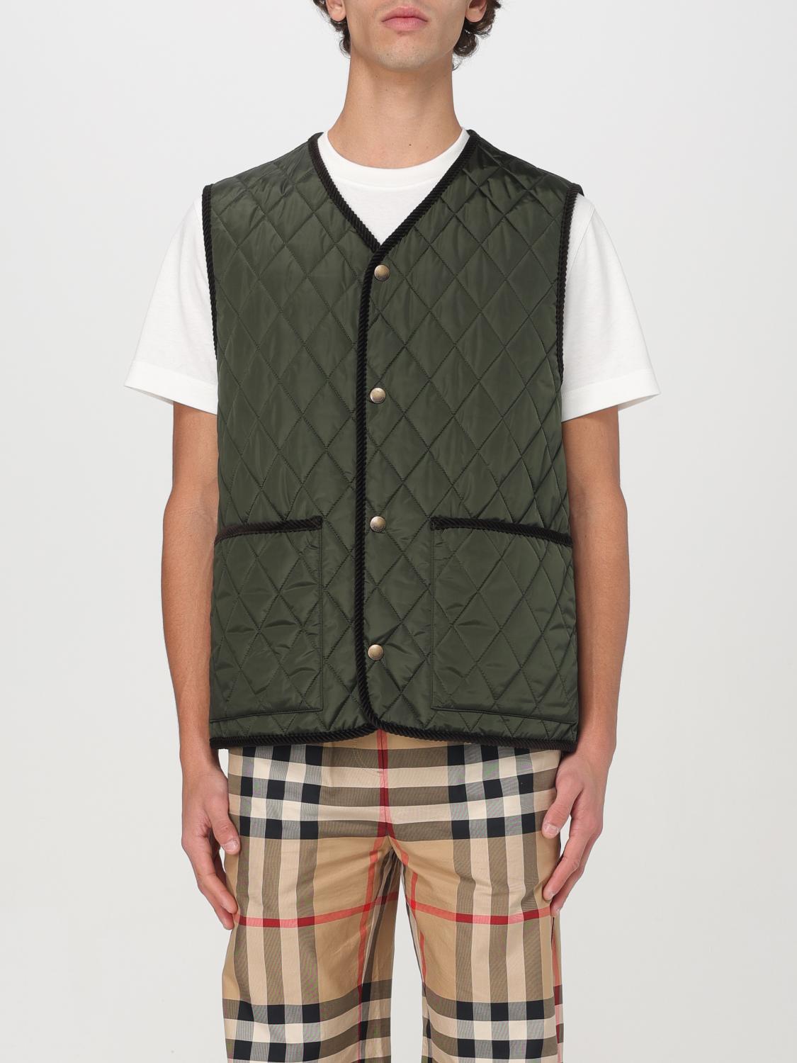 Burberry Suit Vest Men Olive