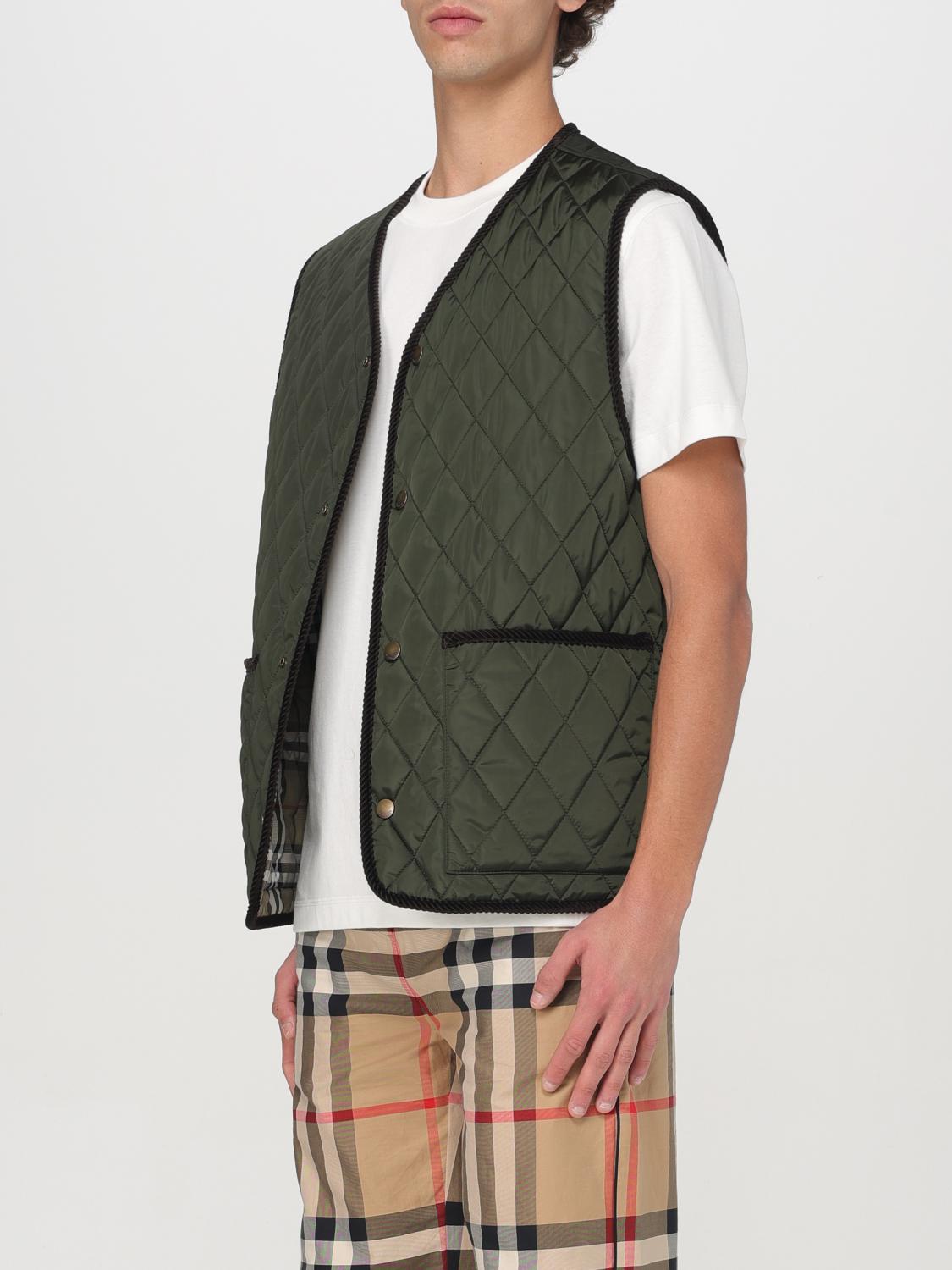 Burberry Suit Vest Men Olive