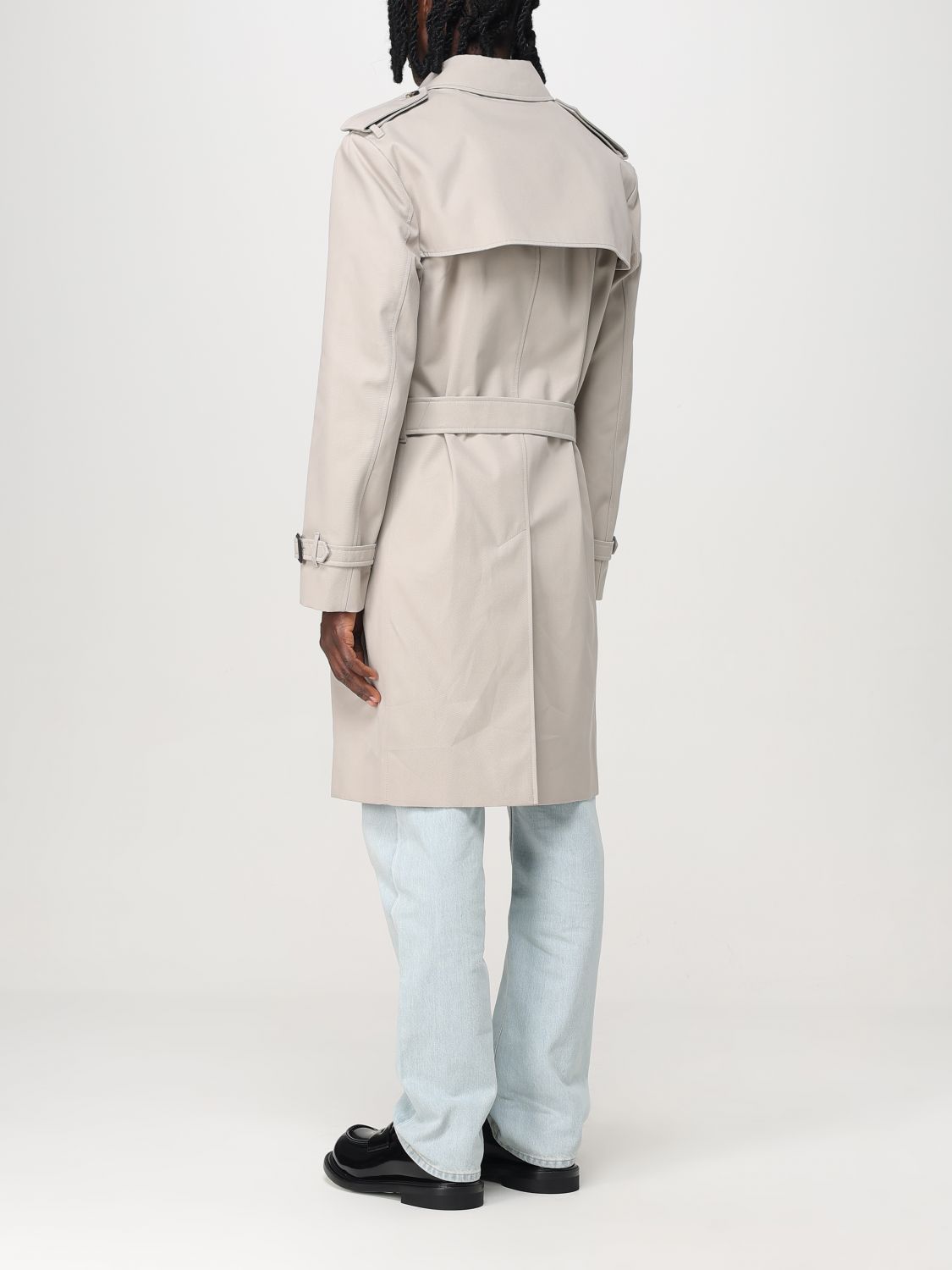Burberry Trench Coat Men Grey