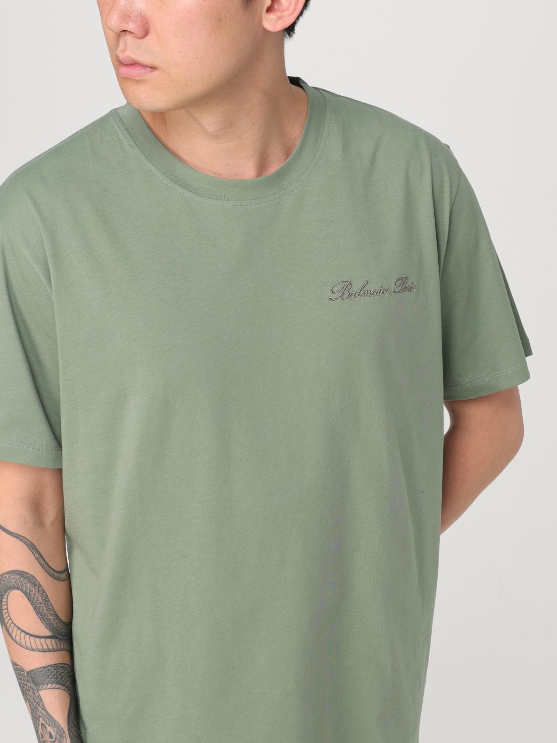 Balmain T Shirt Men Green