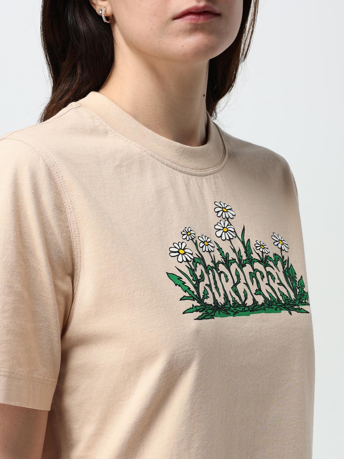 Burberry T Shirt Woman Beige
