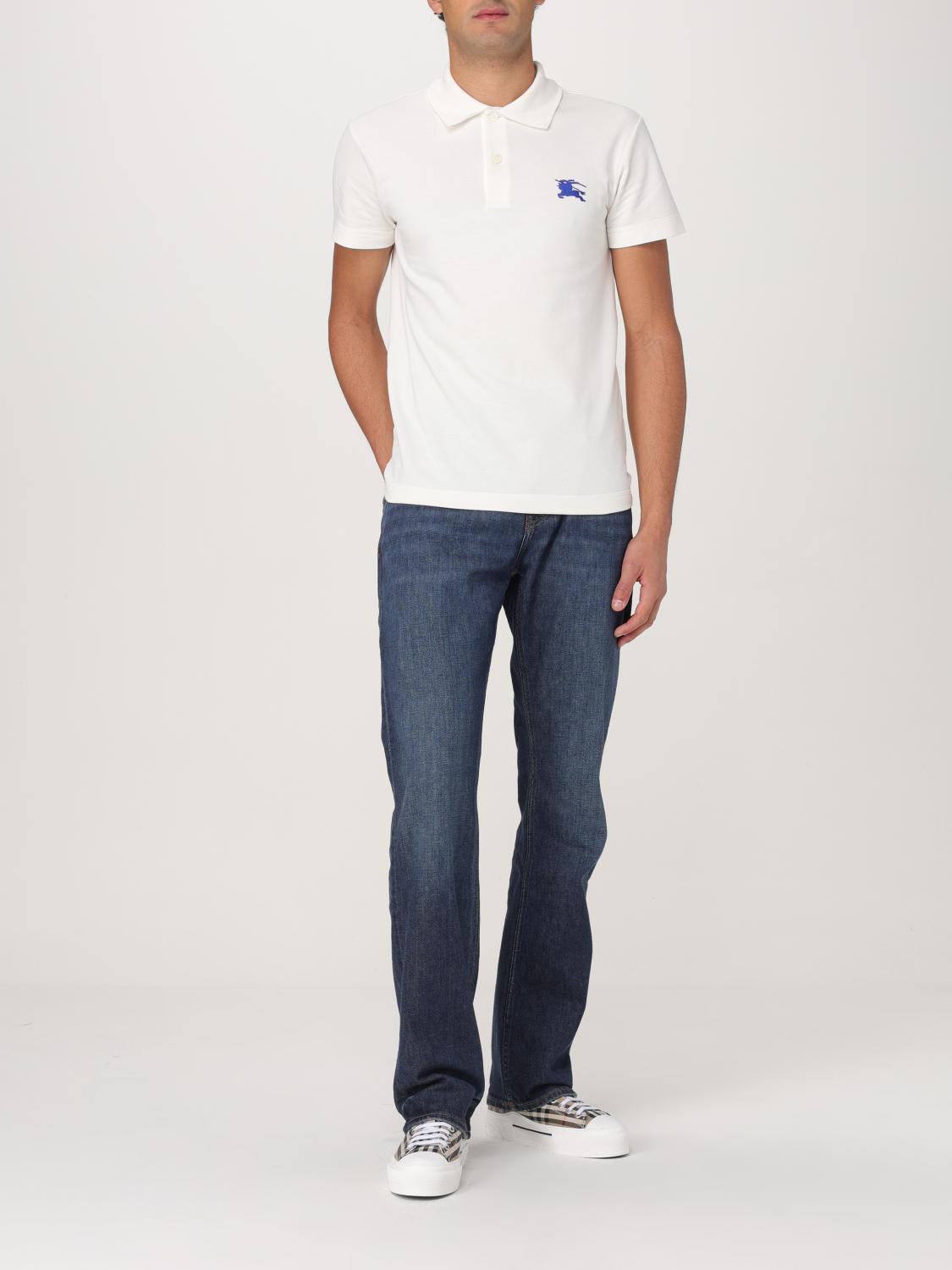 Burberry Polo Shirt Men Ivory