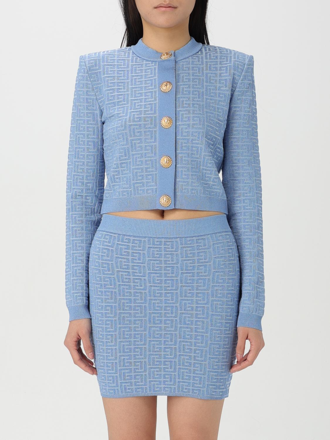 Balmain Cardigan Woman Blue