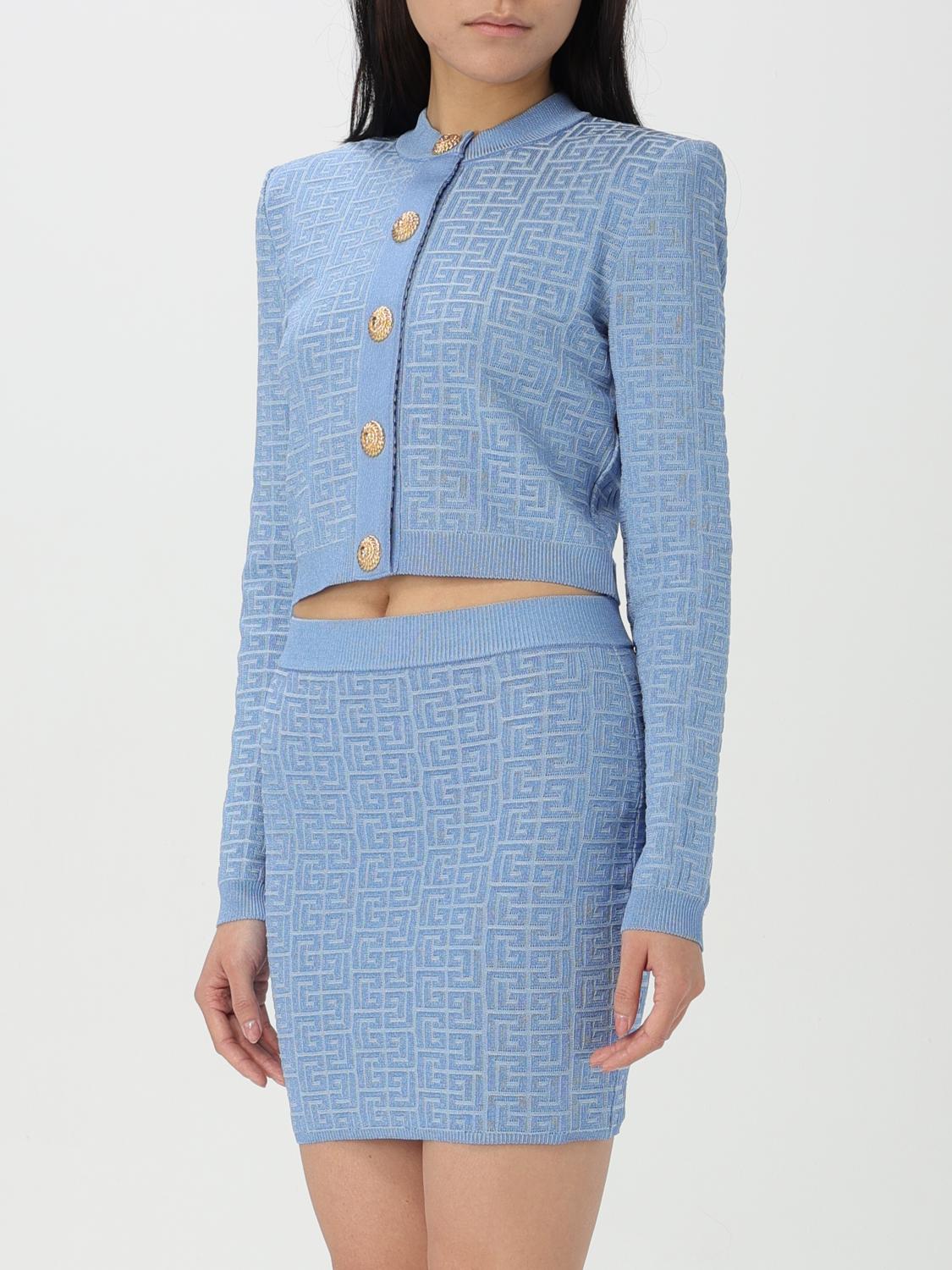 Balmain Cardigan Woman Blue