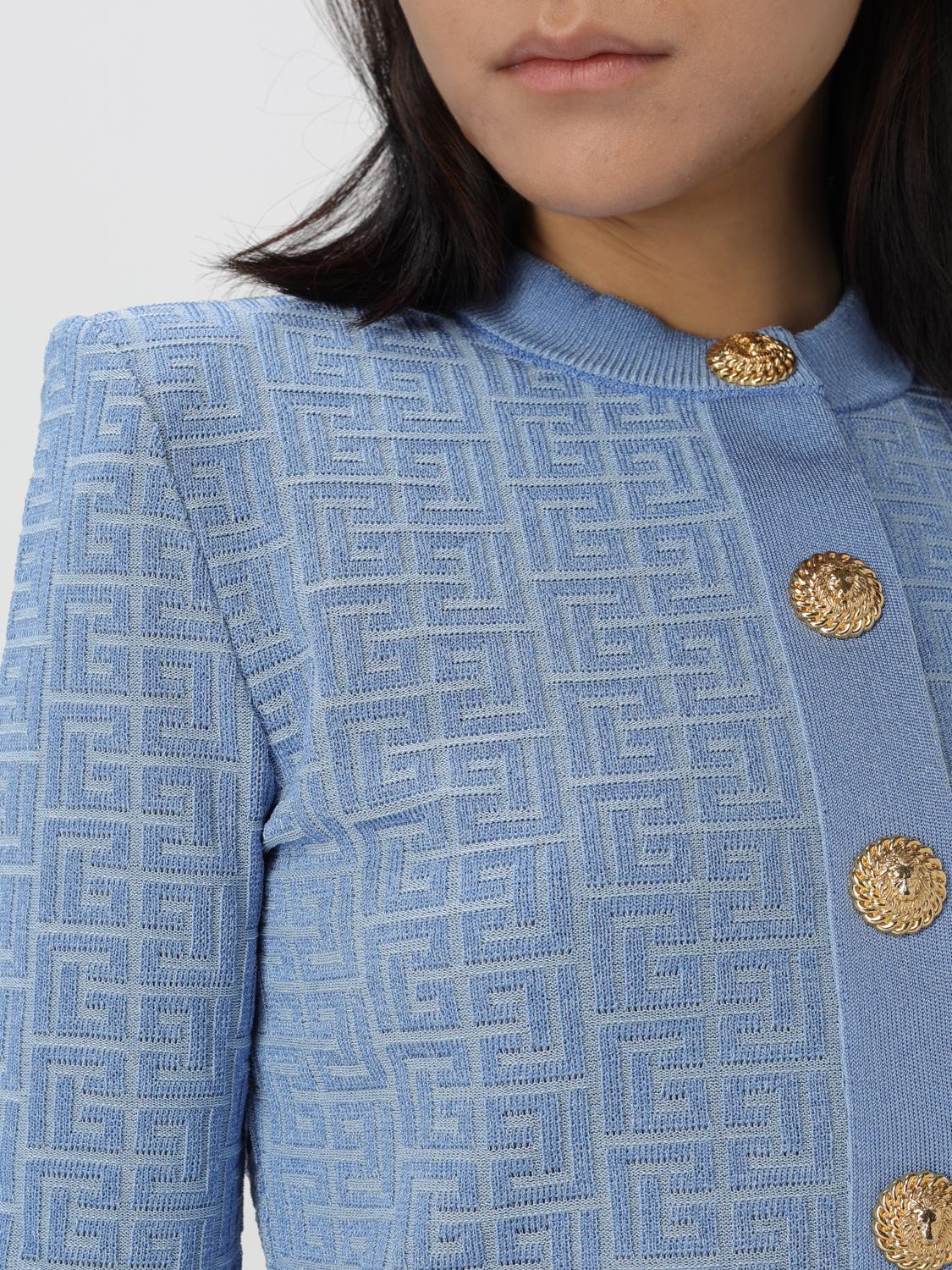 Balmain Cardigan Woman Blue