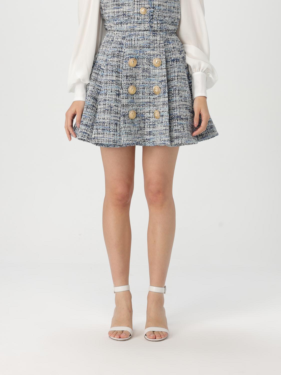 Balmain Skirt Woman Blue