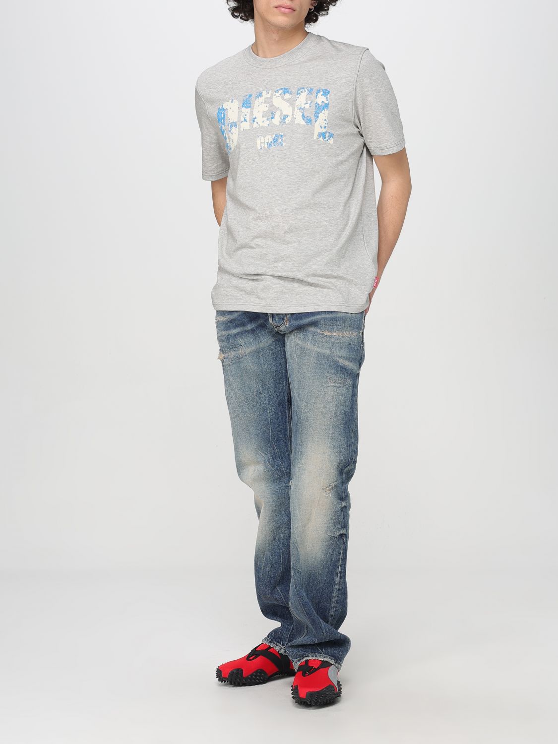 Diesel T Shirt Men Grey