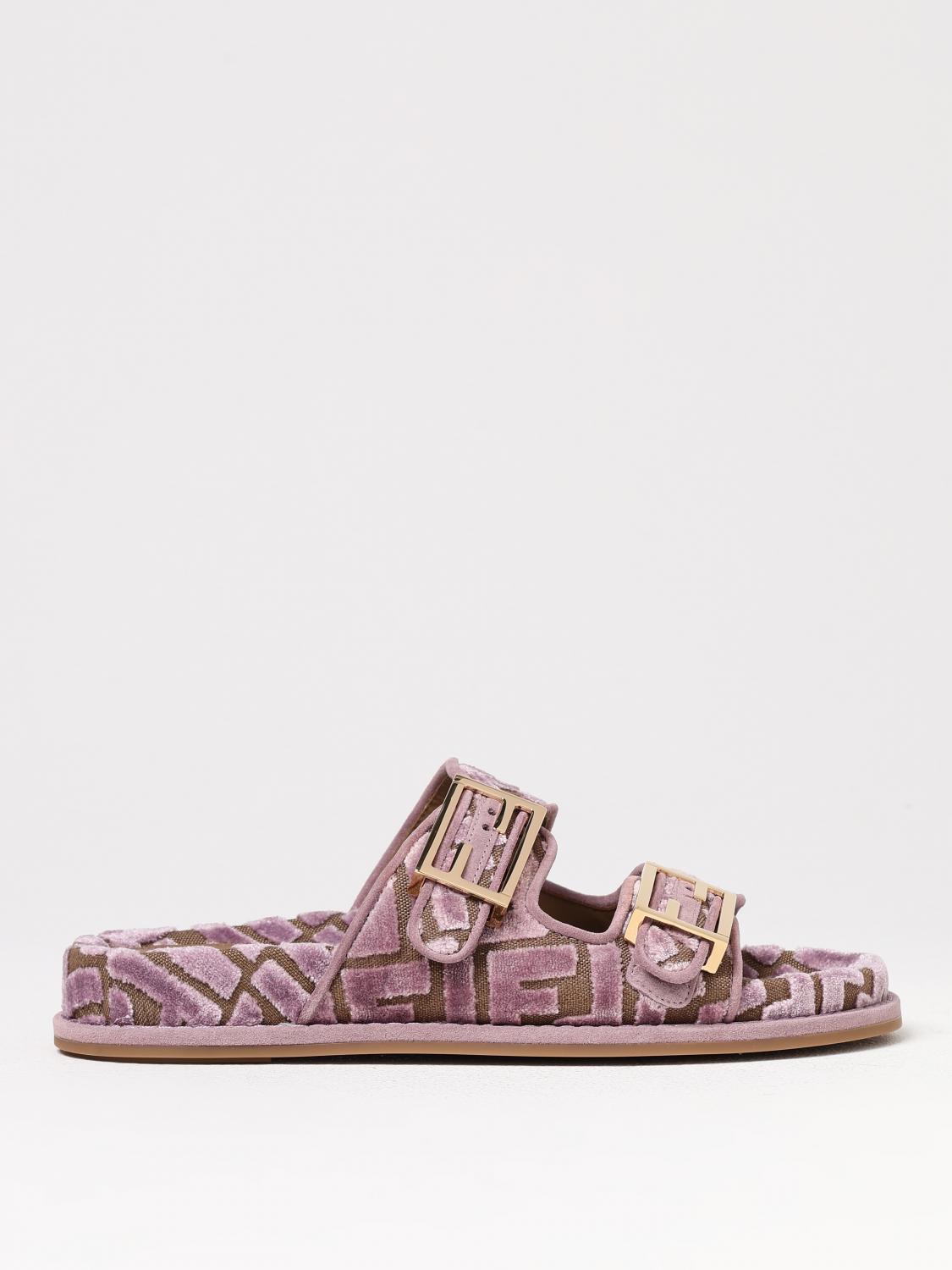 Fendi Flat Sandals Woman Pink