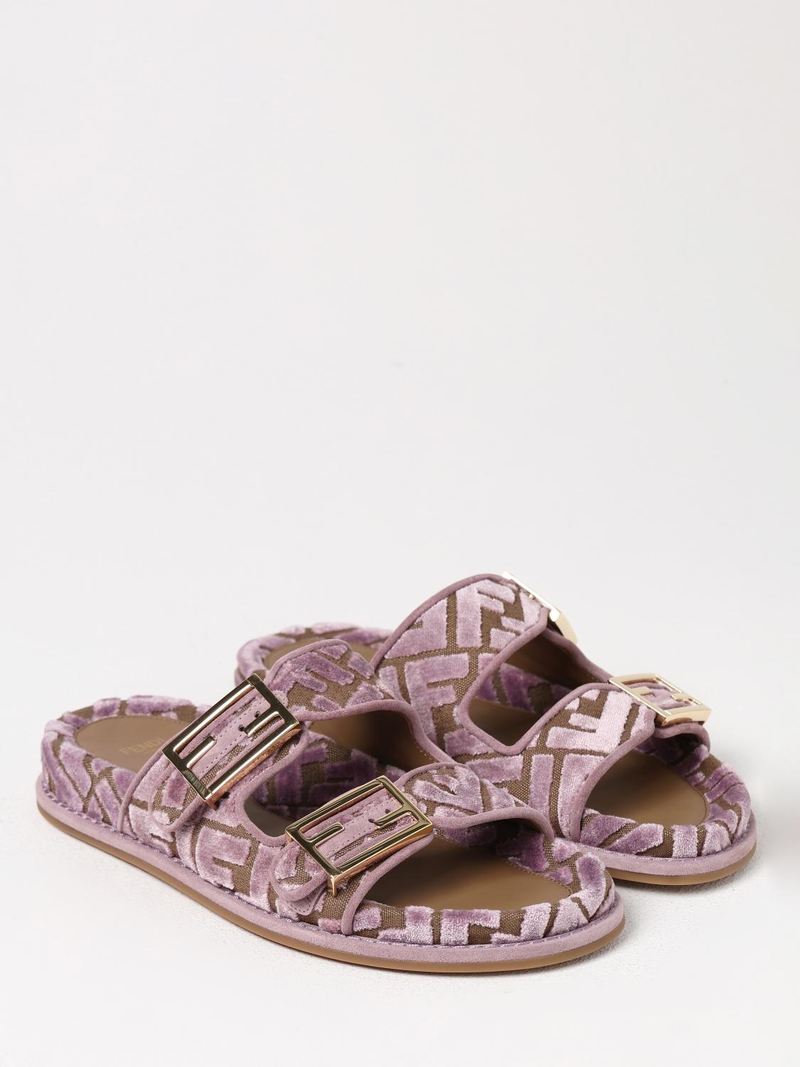 Fendi Flat Sandals Woman Pink