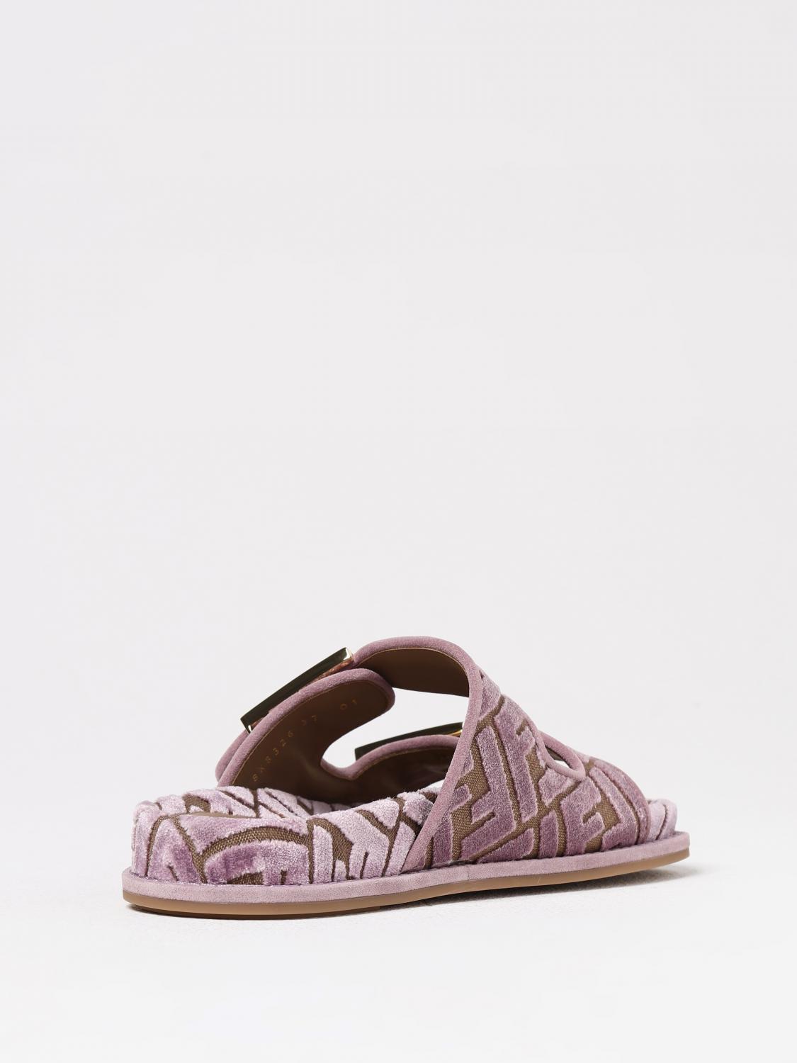 Fendi Flat Sandals Woman Pink