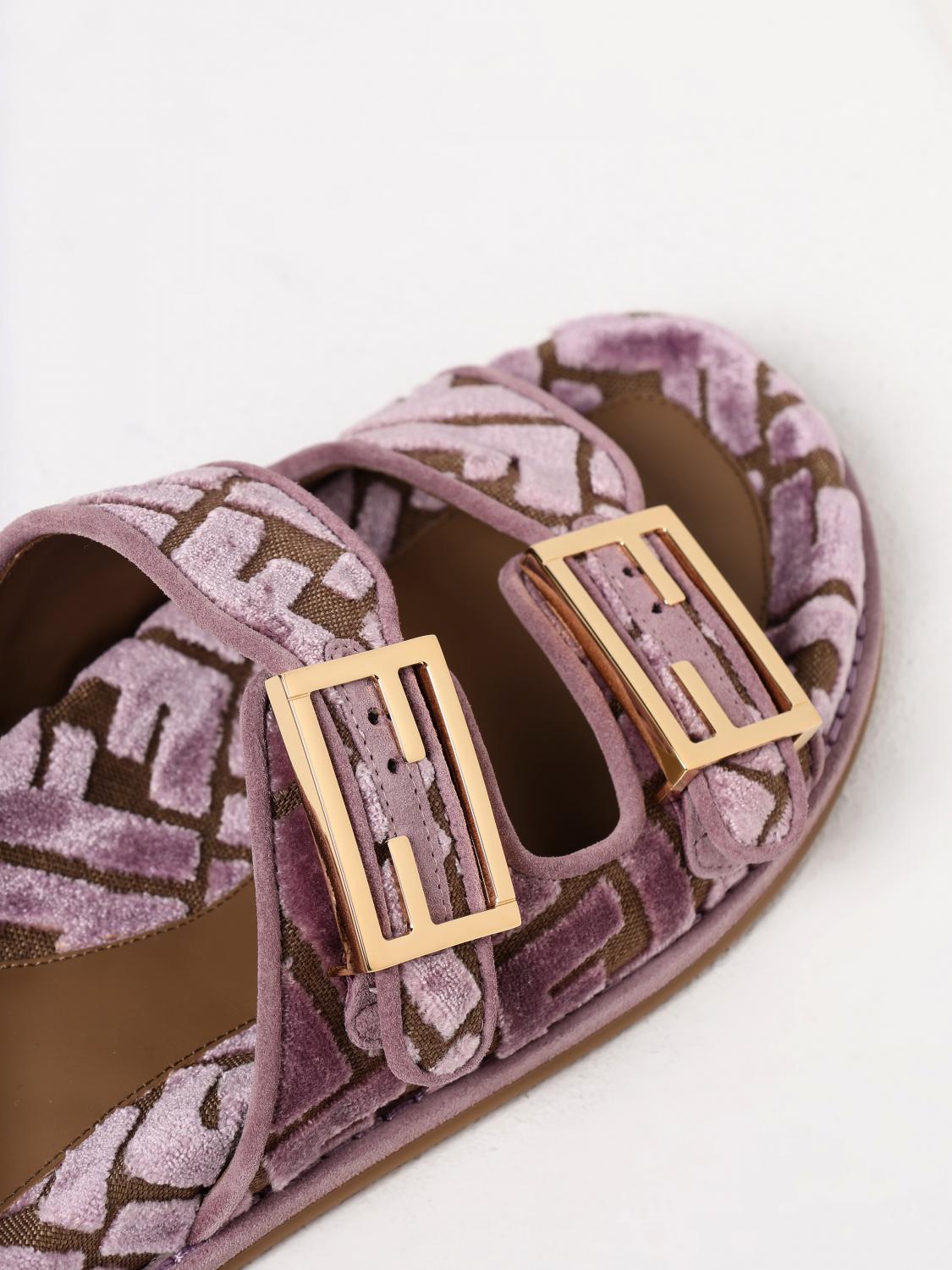 Fendi Flat Sandals Woman Pink