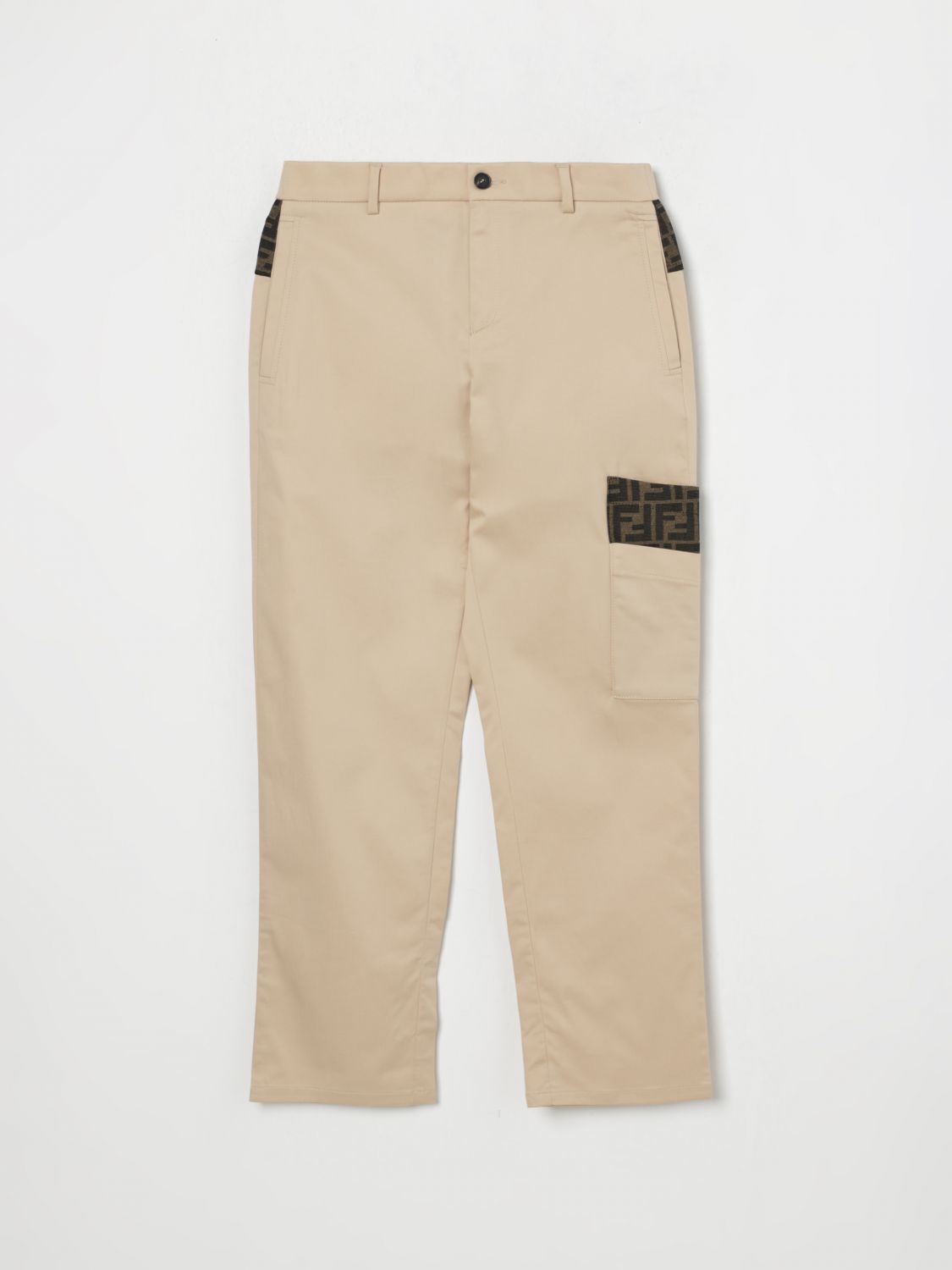 Fendi Pants Kids Beige
