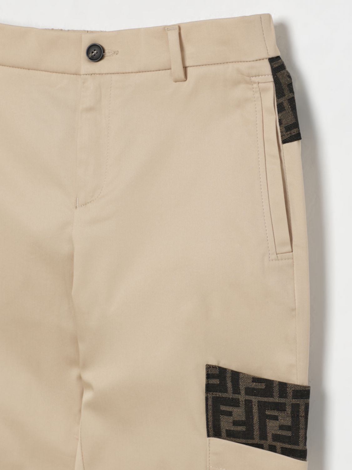 Fendi Pants Kids Beige