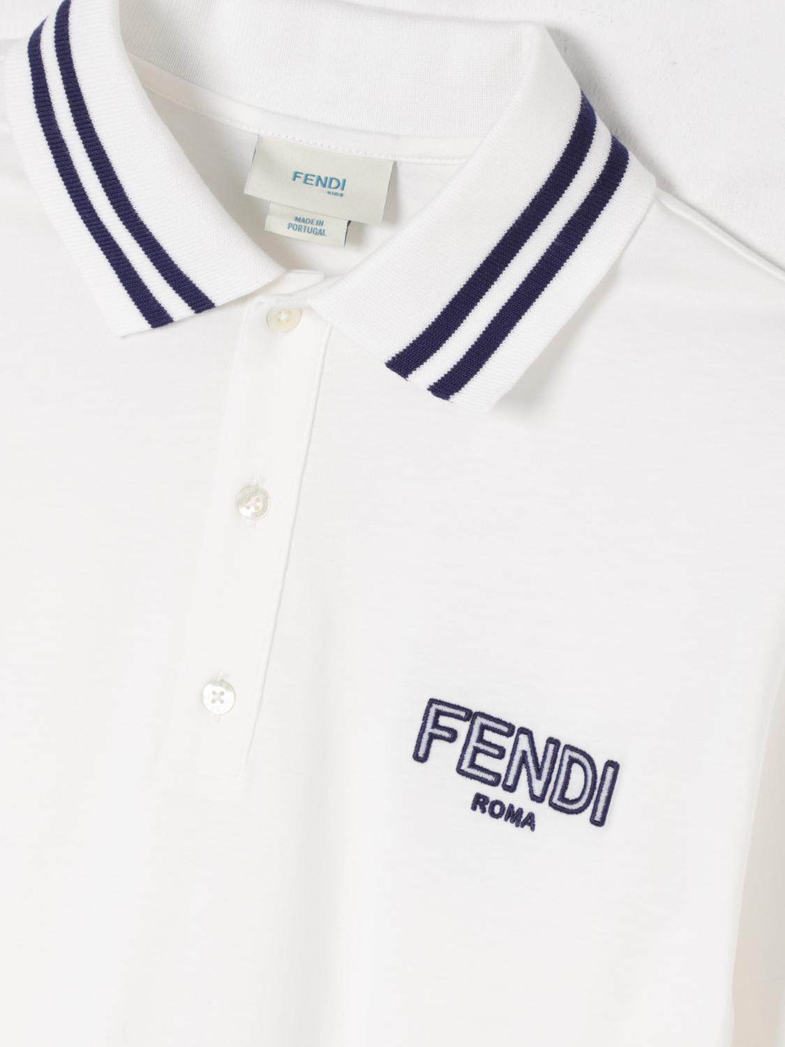 Fendi Polo Shirt Kids White