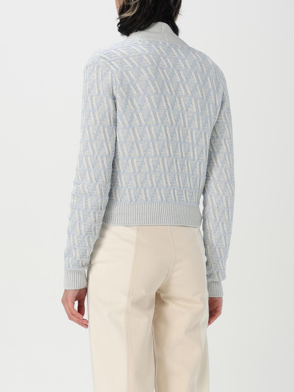 Fendi Cardigan Woman Gnawed Blue
