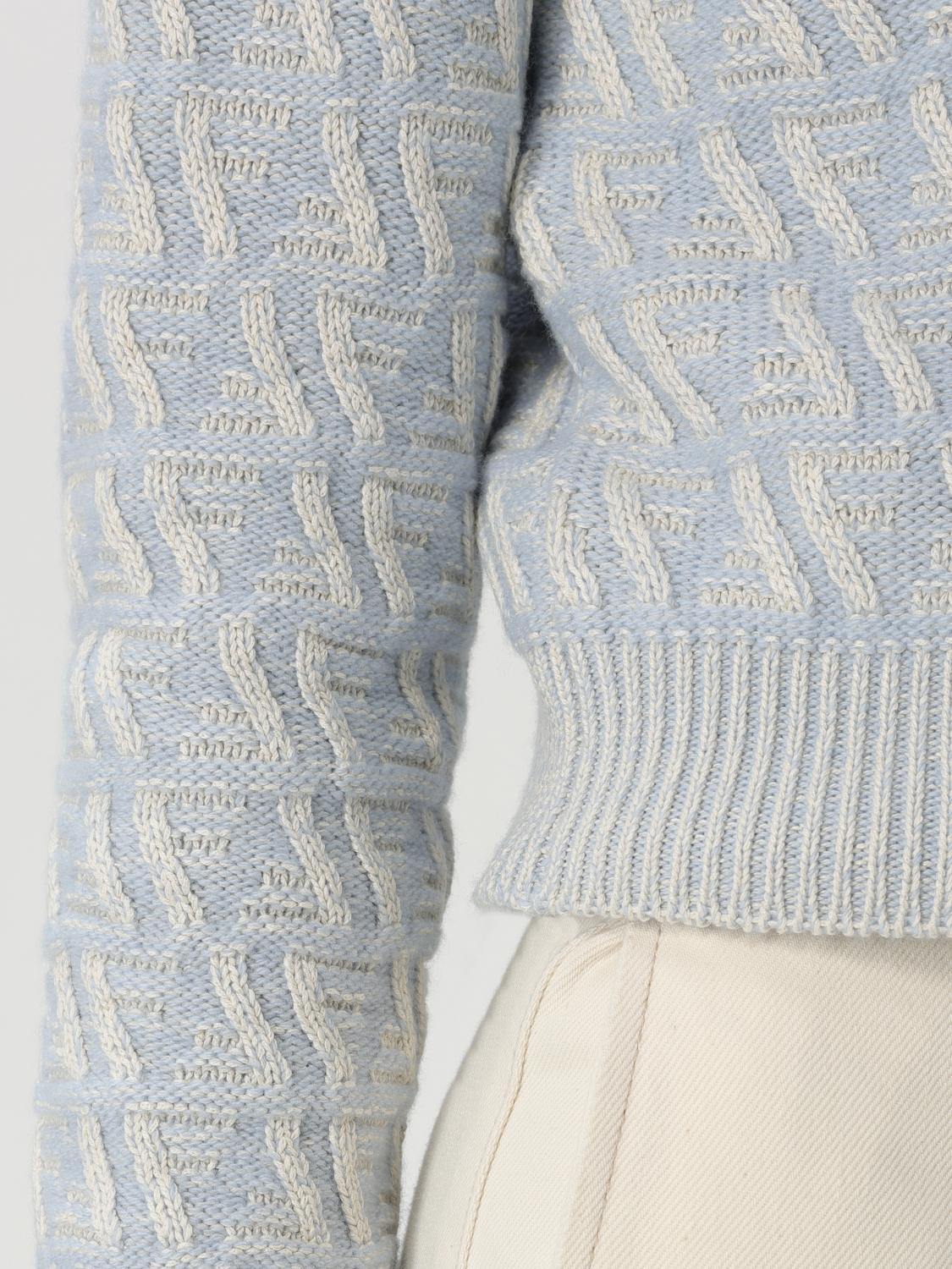 Fendi Cardigan Woman Gnawed Blue