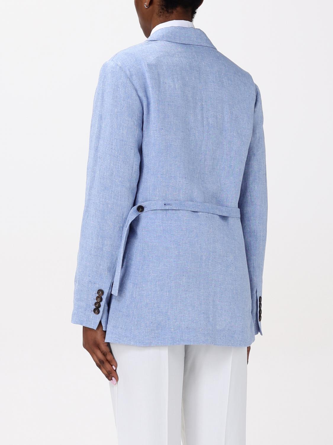 アウターその他 BRUNELLO CUCINELLI Woman Blazer Blue MH5477281 C2481 Brunello Cucinelli Blazer Woman Blue – Modishus