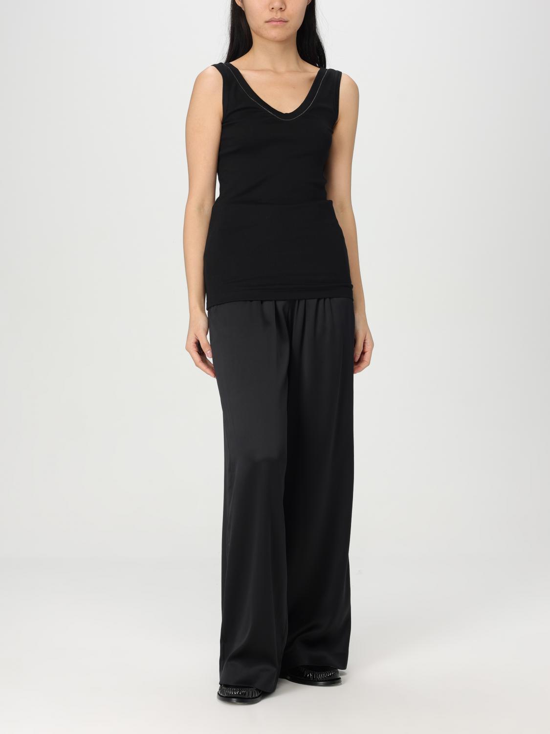 Tシャツ・カットソー BRUNELLO CUCINELLI Woman T-Shirt Black M0TC8BJ312 C101 Brunello Cucinelli T Shirt Woman Black – Modishus