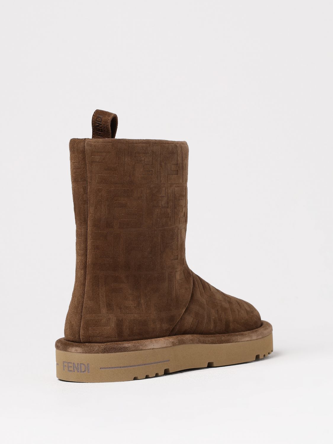 Fendi Flat Ankle Boots Woman Brown