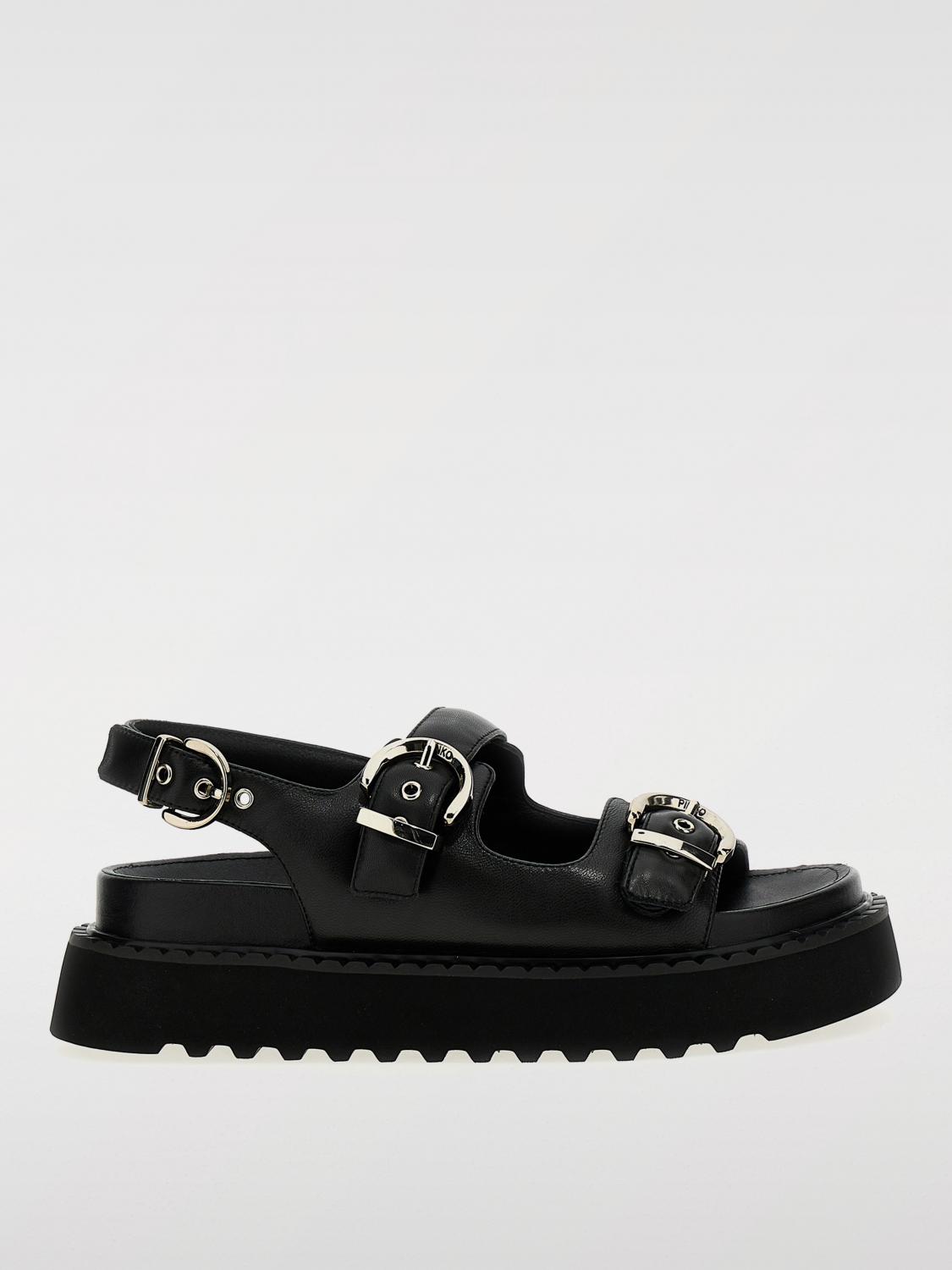Pinko Flat Sandals Woman Black