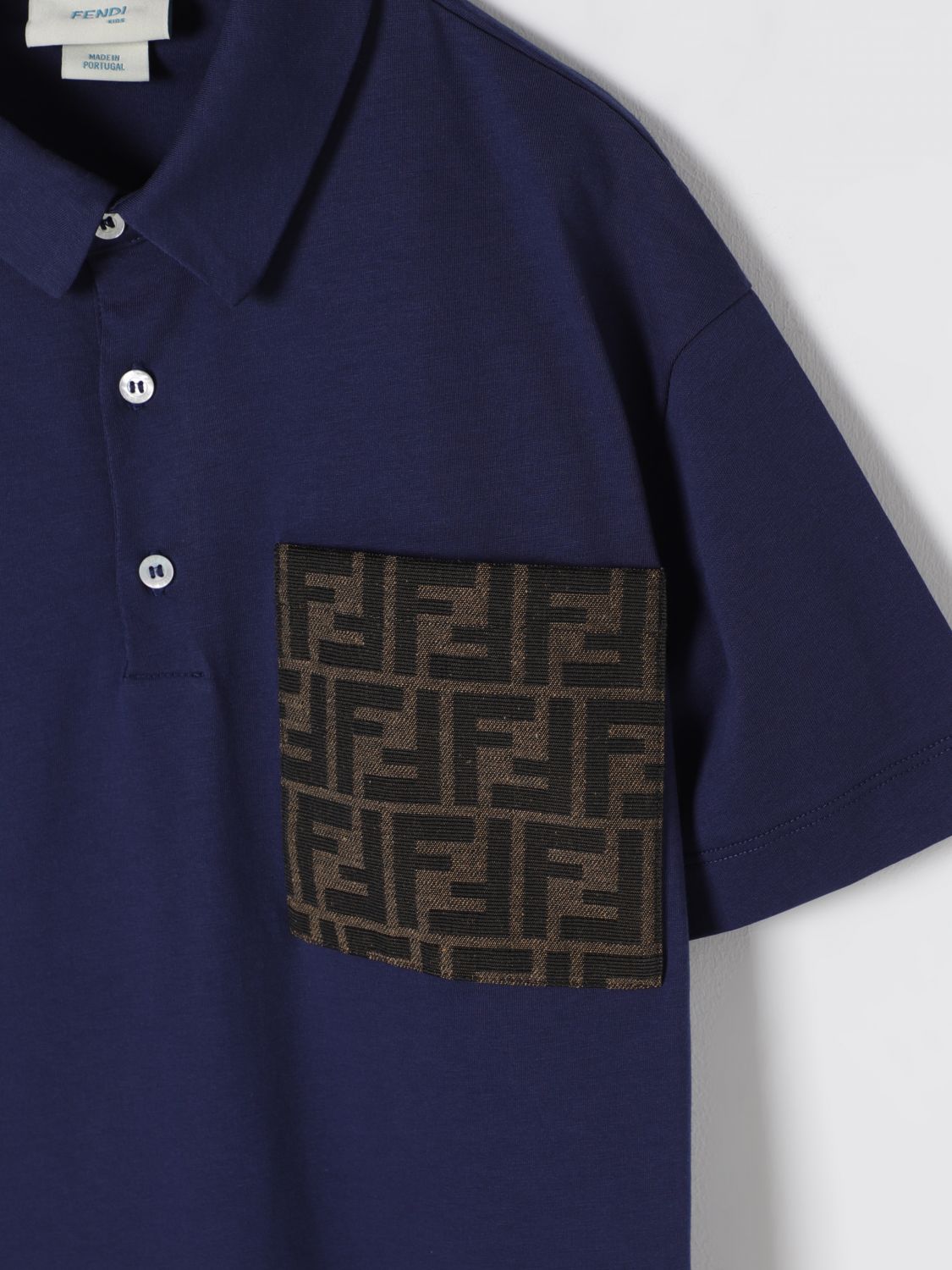 Fendi Polo Shirt Kids Blue