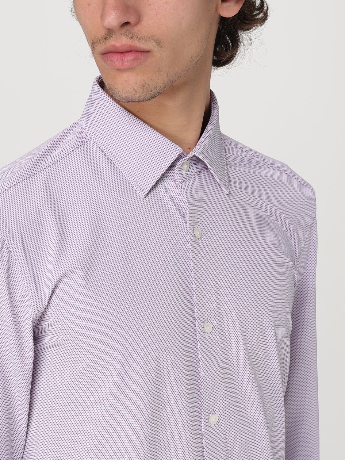 Boss Shirt Men Violet