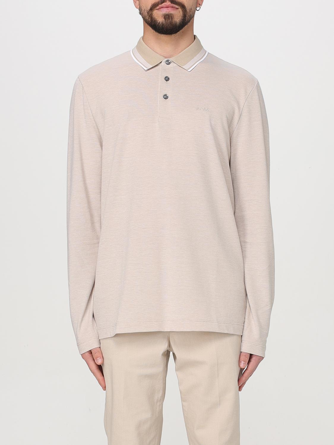 Boss Polo Shirt Men Beige
