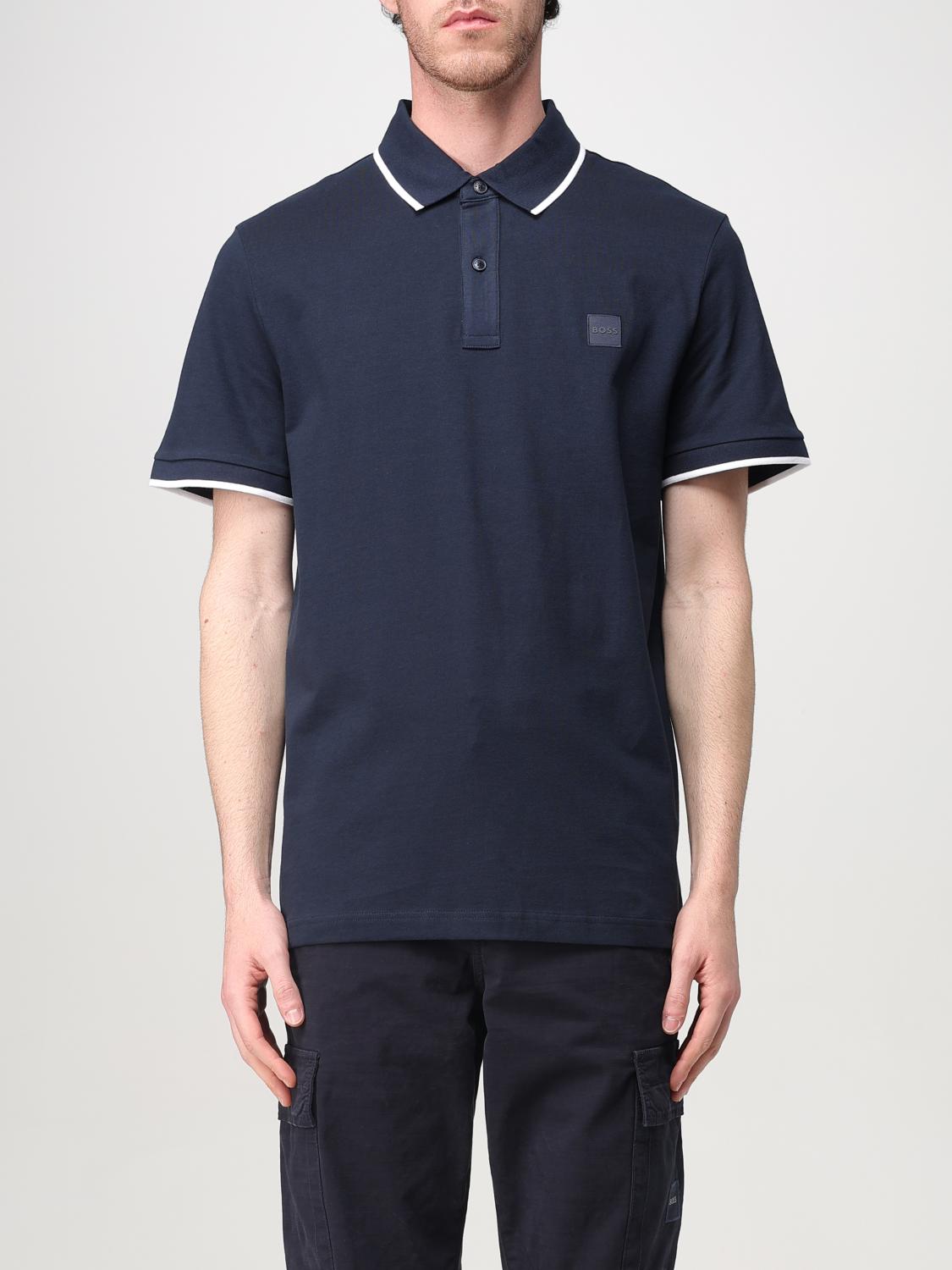 Boss Polo Shirt Men Blue