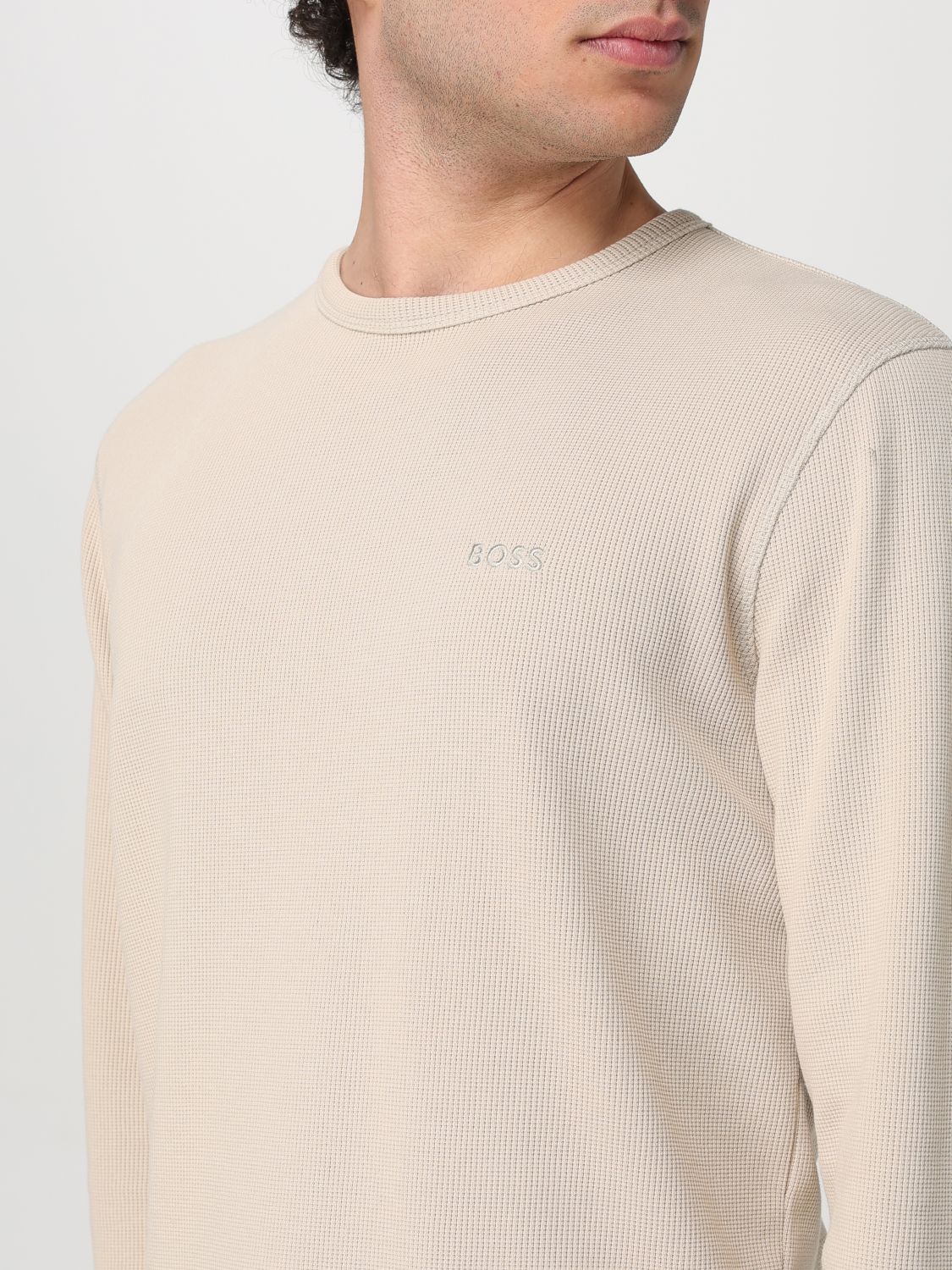 Boss Sweatshirt Men Sand