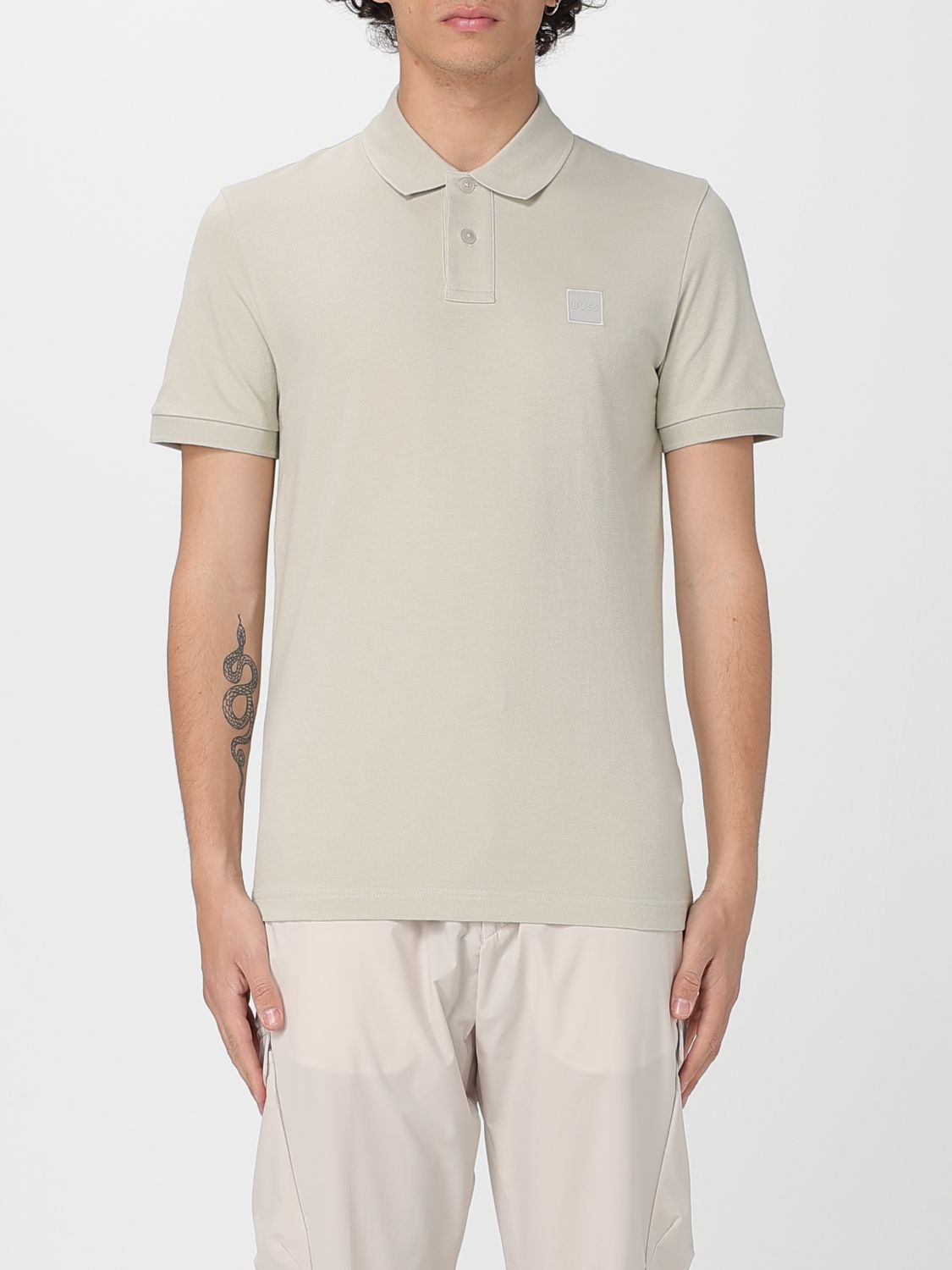 Boss Polo Shirt Men Beige