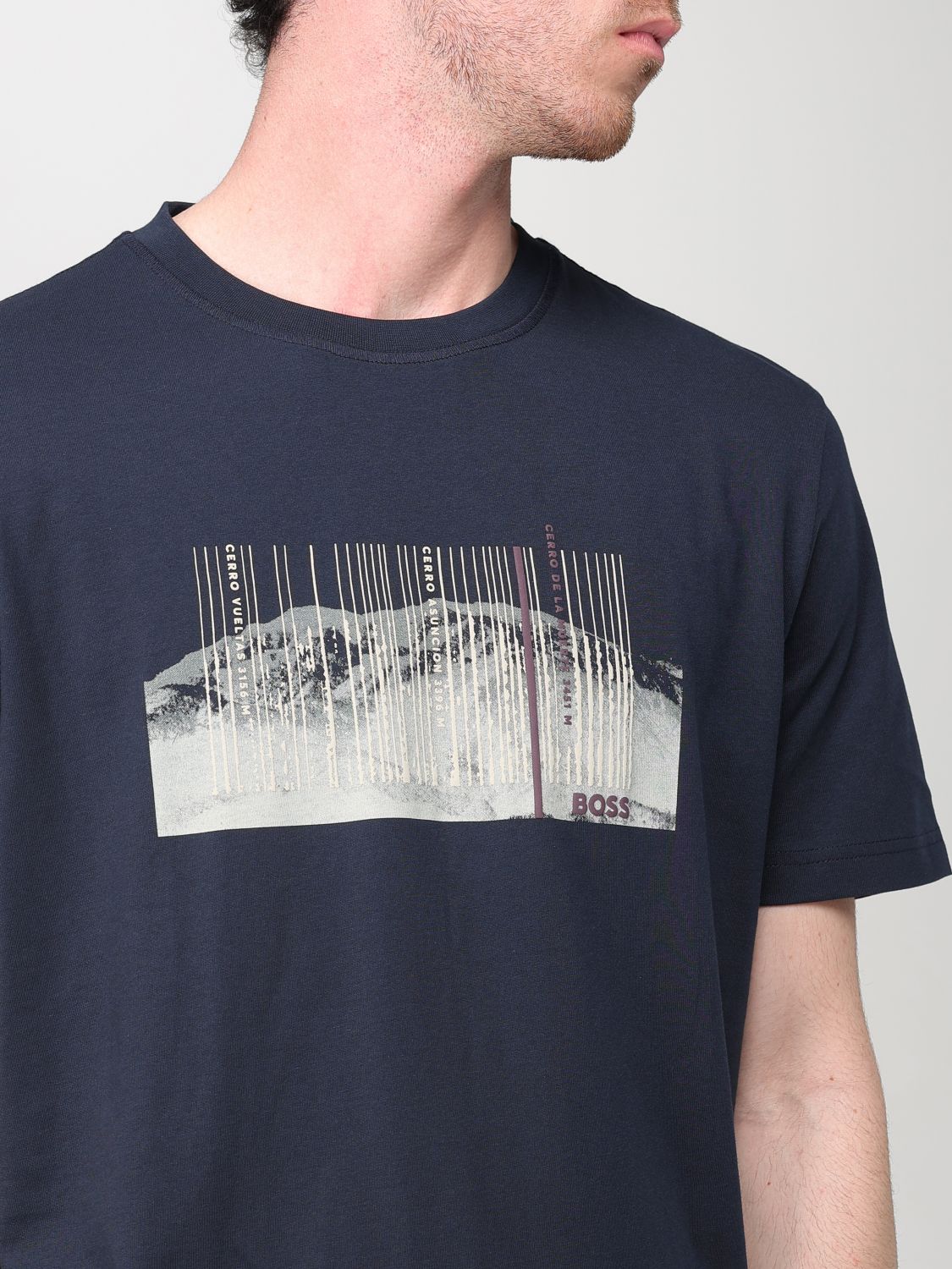 Boss T Shirt Men Blue