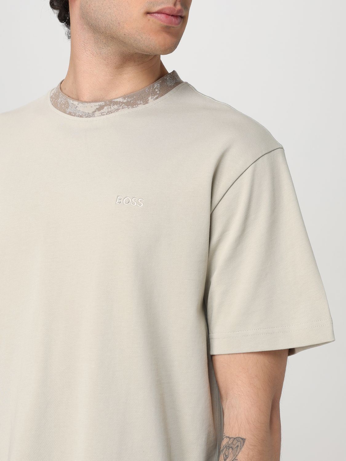 Boss T Shirt Men Sand