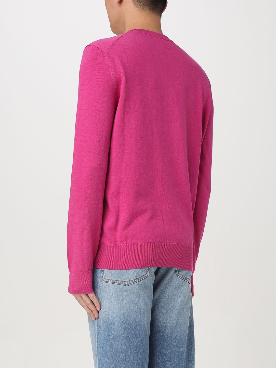 Boss Sweater Men Fuchsia