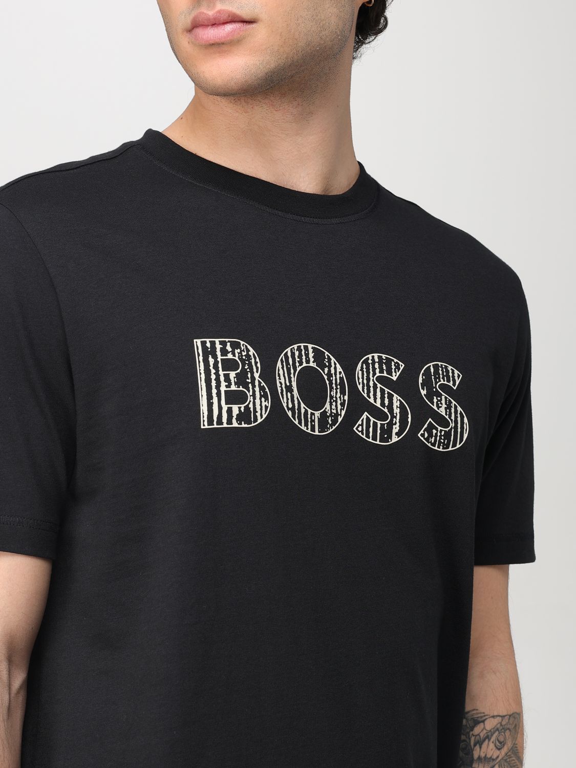 Boss T Shirt Men Sand