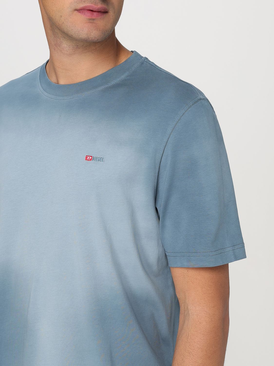 Diesel T Shirt Men Sky Blue